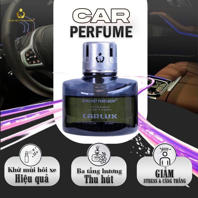 CARLUX Nước Hoa Ô Tô, phòng làm việc, phòng ngủ không gian nhỏ. Nguyên liệu nhập khẩu Bacelona (Tây Ban Nha)