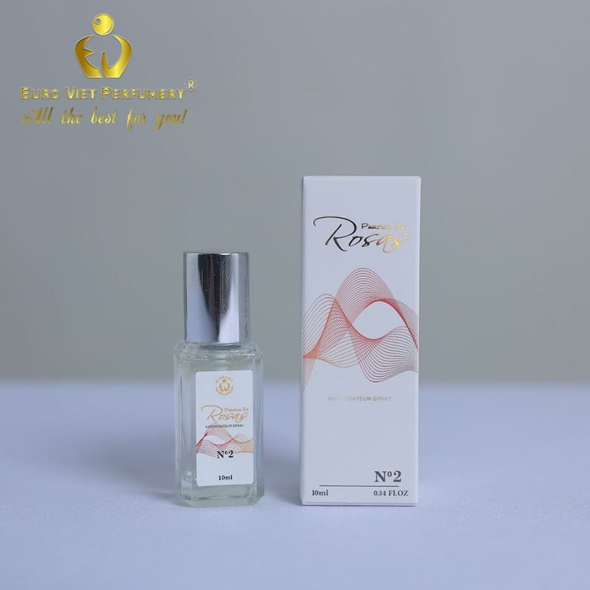 Nước hoa ROSAS No.2 Thanh Lịch, Sang Trọng, Gợi Cảm Lưu Hương 7- 12 Tiếng 10ml